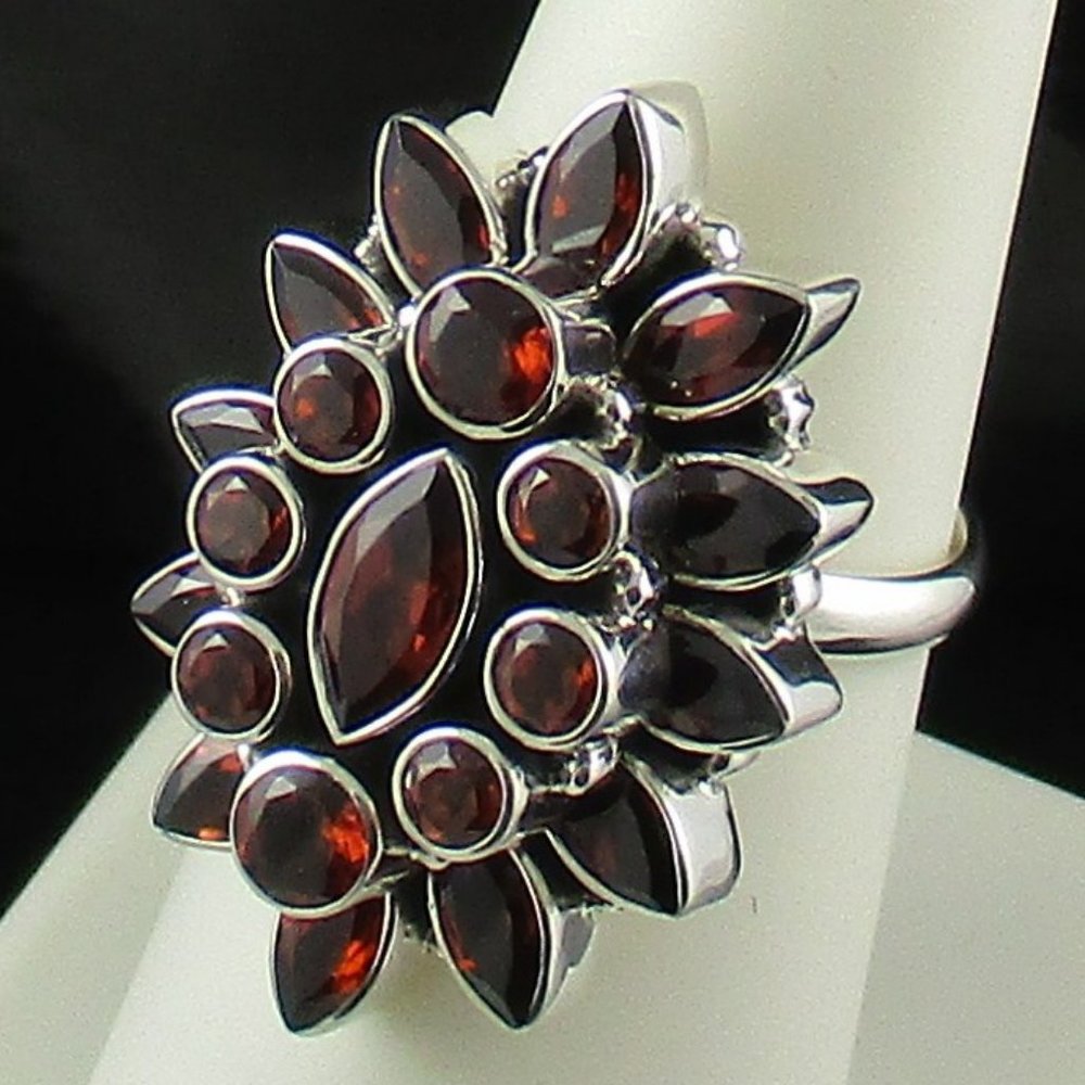 Himalayan Gems Garnet Cluster Ring